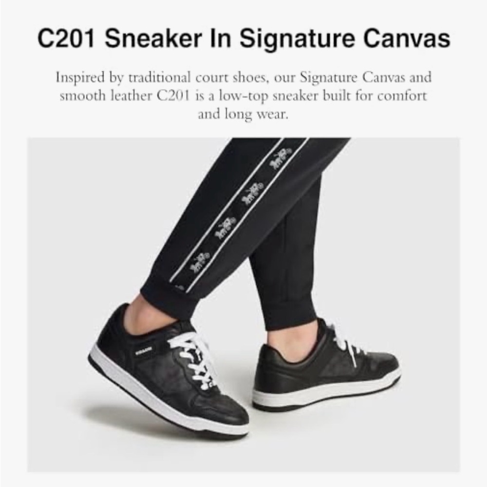 Coach Black and White Casual Sneakers